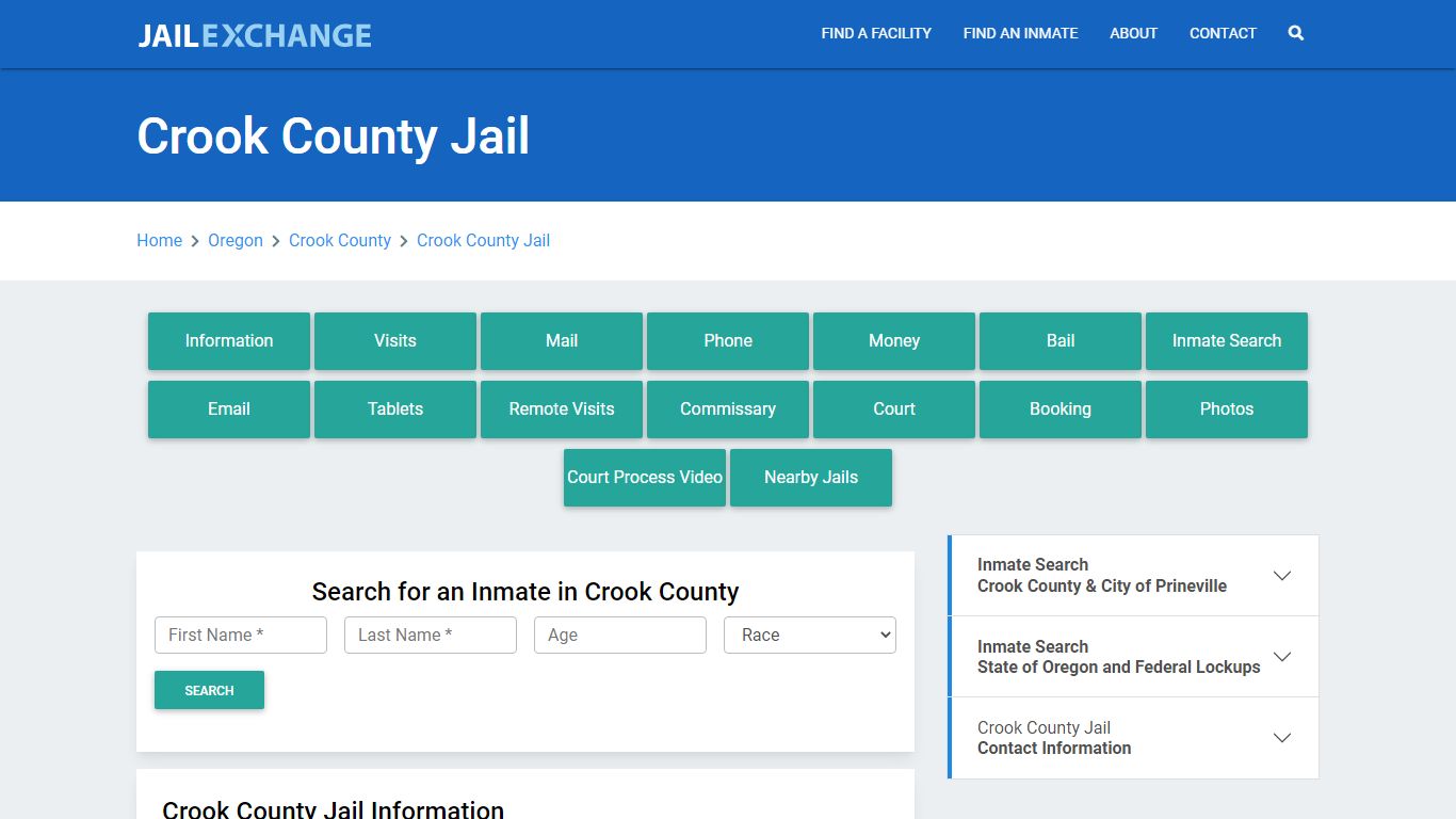 Crook County Jail Roster Lookup, OR, Inmate Search