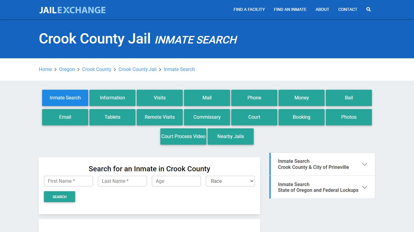 Crook County Jail, OR Inmate Search: Roster & Mugshots